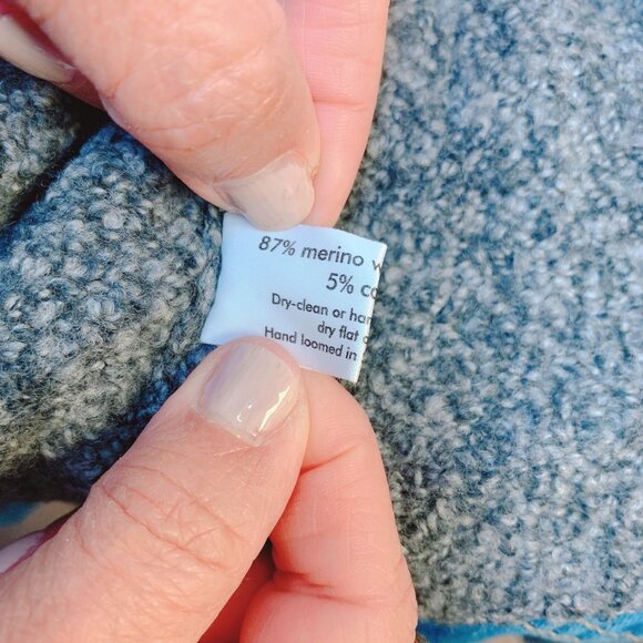 Eskandar Gray Wool Blend Poncho Cardigan OS - Picture 8 of 9